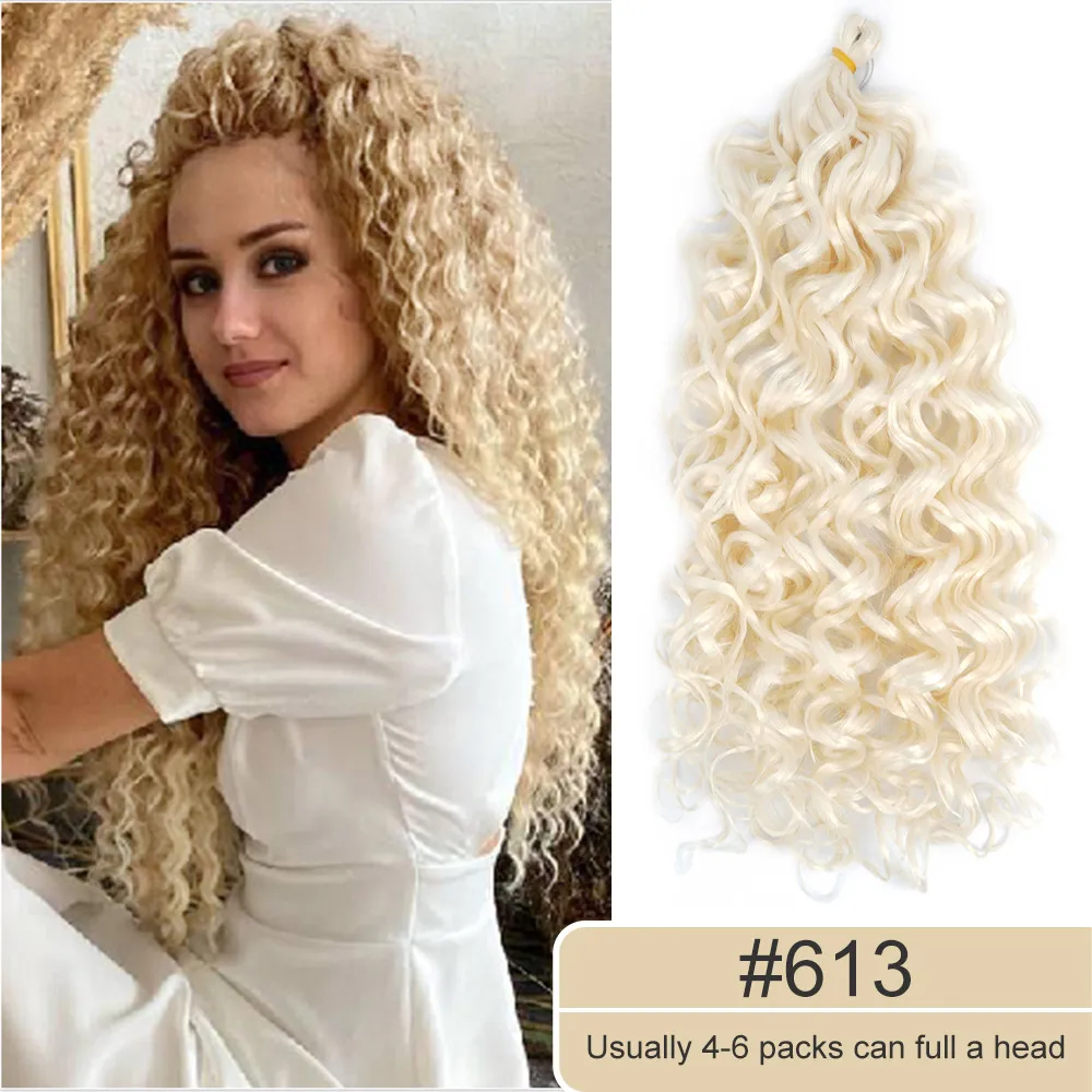 24inch Synthetic Afro Water Wave Curls Crochet Braids Ombre Braiding Hair  Extensions Hawaii Curls Ocean Wave Deep Curly - Synthetic Braiding Hair(for  Black) - AliExpress