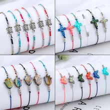 Boho браслет на лодыжку, богемное, цветное сердце, бусины, Крест Иисуса, черепаха, Бабочка, бесконечность, треугольник, ножной браслет, женский браслет на ногу