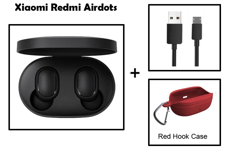 Быстрая Xiaomi Redmi Airdots TWS Беспроводные Bluetooth 5,0 наушники стерео бас с микрофоном Handsfree AI управление - Цвет: Add Cable HR