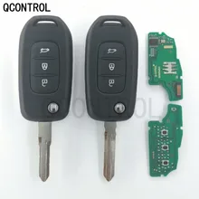 QCONTROL 3 кнопки флип дистанционного ключа для Renault Kadjar Captur Megane 3 символ 2013- 433 МГц CWTWB1G767 PCF7961 4A чип