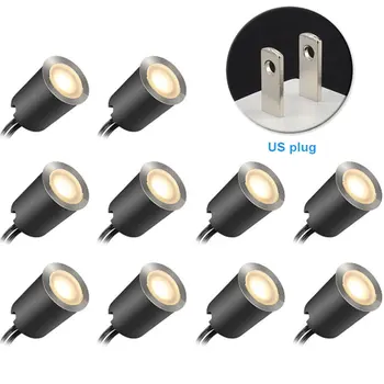 

10pcs Plinth Warm White Home Decor Low Voltage With Protecting Shell Waterproof Garden Recessed Decking Light Patio Floor Led