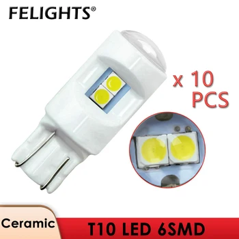 

10 PCS led t10 w5w ceramic car light 24v auto bulb 168 194 turn signal reverse backup brake lamp sprinter luces led decoracion