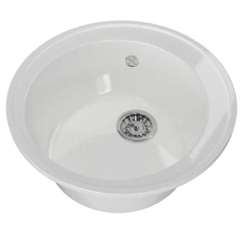 

Мойка ML-GM Gloss 01 круглая, белая, 480 мм (глубина чаши 180)