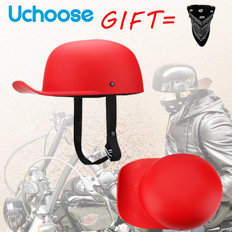 2021 Baseball Cap Helmet Motorcycle Vintage Retro Helmets Summer Open Face Scooter Cruiser Chopper Gangster DS Men Women Kid