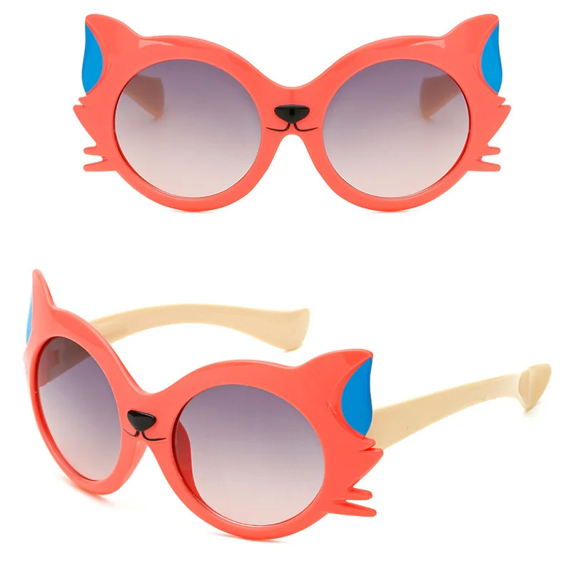 RBROVO, летние Мультяшные солнцезащитные очки, детские, для путешествий, для улицы, силикагель, солнцезащитные очки, карамельный цвет, очки Oculos De Sol UV400 - Цвет линз: Red Yellow