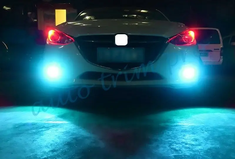  Vehicle Foglight Fog Light Driving Lamp Projector Lens LED Bulb Trim Fit For H11 H8 45SMD Ice Blue  - 4000225778255