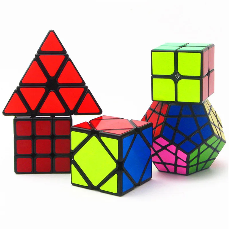 Zcube черный рыцарь набор Подарочная коробка 2x2x2 3x3x3 Пирамида Megaminx Skew волшебный куб безопасный АБС скоростной Головоломка Куб костюм детские игрушки подарок