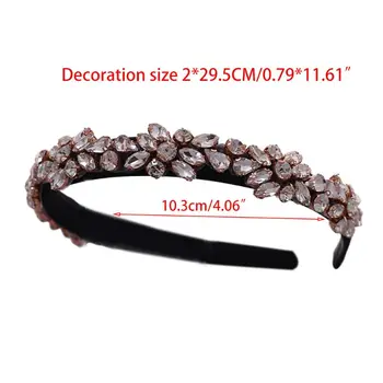 

2020 New Baroque Jewelry Rhinestone Bandana Female Rose Gold Alloy Studded Bride Headband