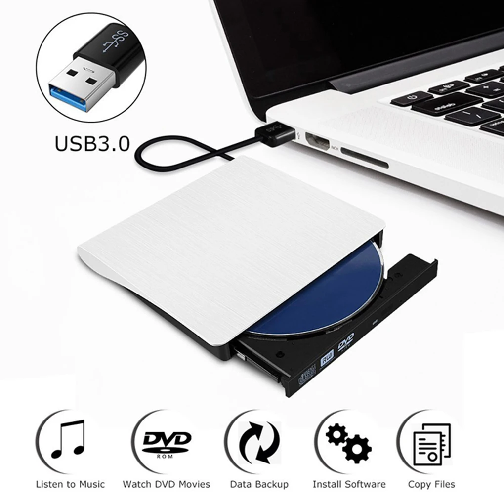 USB 3,0 DVD-Встроенная память оптический привод внешний тонкий компакт-дисков Встроенная память для чтения дисков настольных ПК ноутбук планшет P Встроенная память otion DVD плеер