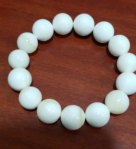 

14mm Natural White Gold Color Mother of pearls Fashion Bracelet