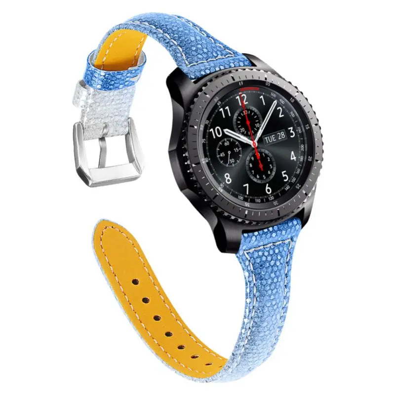 22 мм ремешок для часов кожаный ремешок для наручных часов Сменные аксессуары для samsung Galaxy gear S3 Classic T9