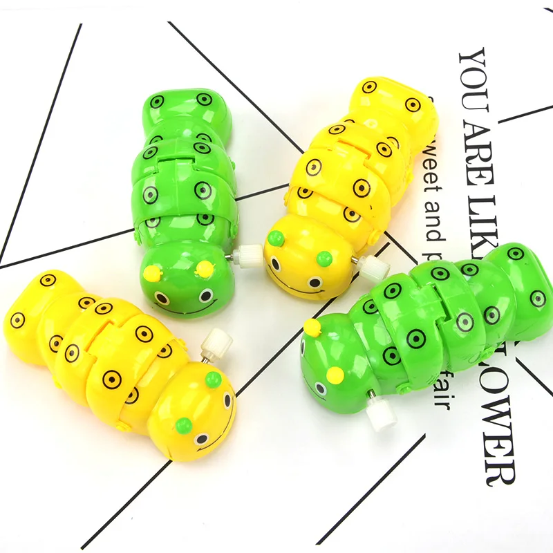 New Trolly Spring Clockwork Caterpillar Mini Pull Back Toy Child Baby Funny Small Animal Crawl Toy