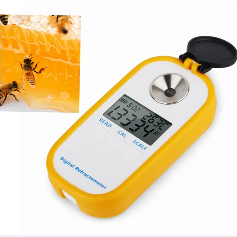 Rifrattometro digitale miele misuratore di Suger ad alta Suger Brix 0 ~ 90%  Be 38 ~ 48 acqua 38 5% api zucchero cibo ATC analizzatore di apicoltura| Rifrattometri| - AliExpress