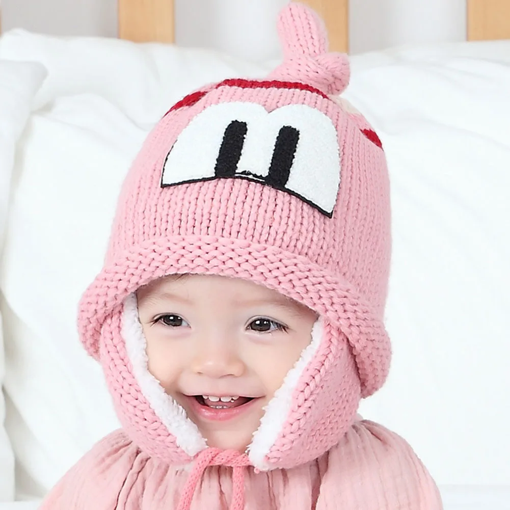 Clearance New Spring Autumn Winter Cute Infants Baby Hat For Girl boy Kids Wool Velvet Earmuffs Cap