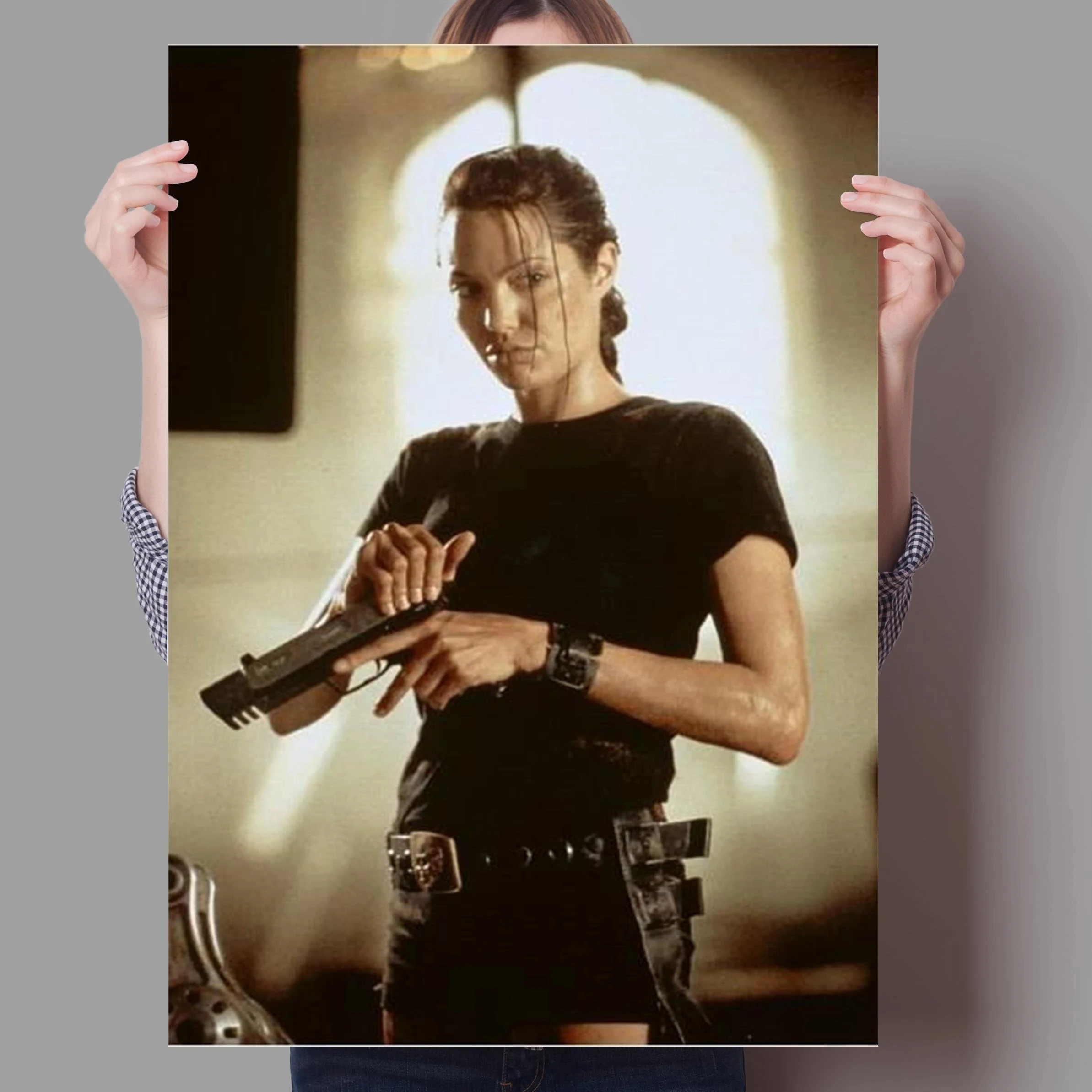 Clássico de ação-aventura filme lara croft tomb raider menina cartaz da  lona pintura da parede imagem da arte ginásio sala de treinamento decoração