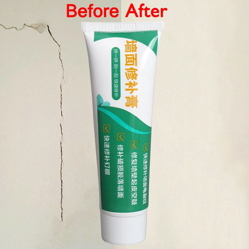

Newly 1/2/3pcs Wall Mending Agent Repair Cream Crack Repairing Quick Drying for Home Kitchen VA88