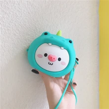 Q UNCLE креативные модные сумки через плечо милый стиль Белый Кролик Водонепроницаемые Мини кошельки для монет Женские Простые круглые мешочек для помады