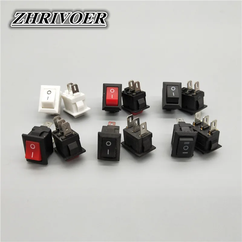 5 шт. KCD5 3A/250V 10*15 мм SPST 2/3Pin вкл./выкл. Лодка кулисный переключатель автомобильный