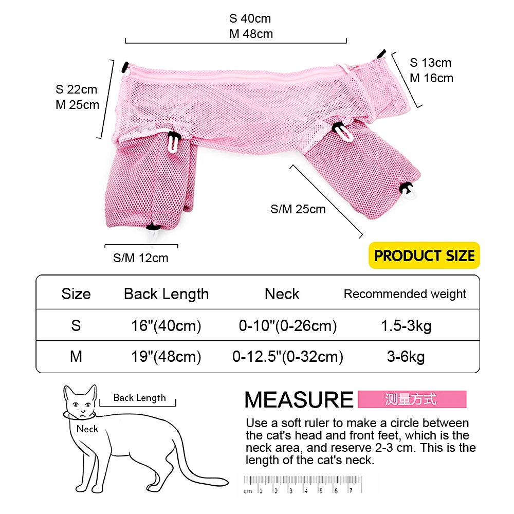 Mesh Cat Bathing Bag Cats Grooming Washing Bag Cat Bath Shower Clean Bag For Nail Trimming Injecting Anti Scratch Bite Restraint Mesh Cat Bathing Bag Cats Grooming Washing Bag Cat Bath Shower Clean Bag For Nail Trimming Injecting Anti Scratch Bite Restraint