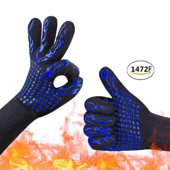 

Silicone Microwave BBQ Glove Barbecue Accessorie High Temperature Up To 1472 Fahrenheit Degree Anti-scalding Grill bbq Glove 1pc