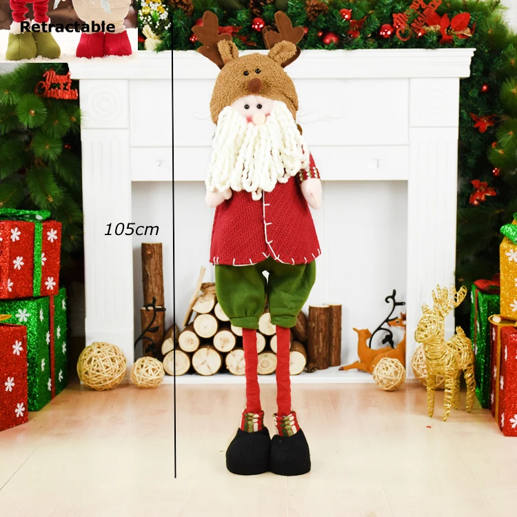 santa claus 216 Natal Выдвижная стоящая 43-76 см Рождественская Кукла Рождественское украшение большая кукла Санта-Клаус снеговик лося Детская Новогодняя Подарочная игрушка - Цвет: santa claus 216