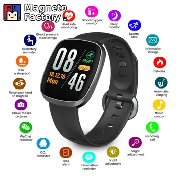 

GT103 Smart Watch Heart Rate Fitness Tracker Waterproof Smartwatch Sleep Monitor Music Control Full Screen Touch Bracelet