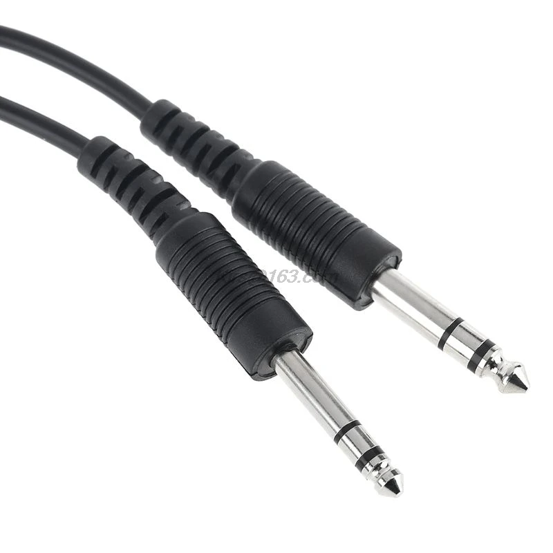 200cm DIY Aviation Headset Dual plug Aircraft Headphones Replacement Cable Durable Mono Audio Cable Line Cord