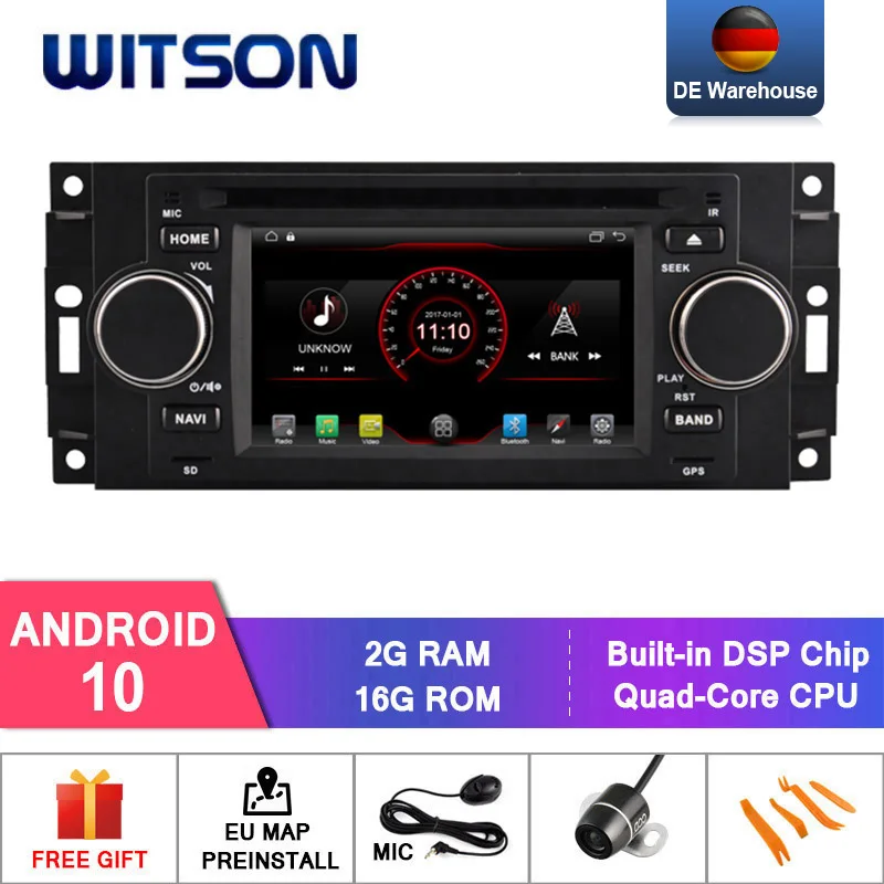 WITSON четырехъядерный Android 10 автомобильный dvd-плеер для CHRYSLER 300C 2G DDR3 RAM Memory Mirror Link Mobile
