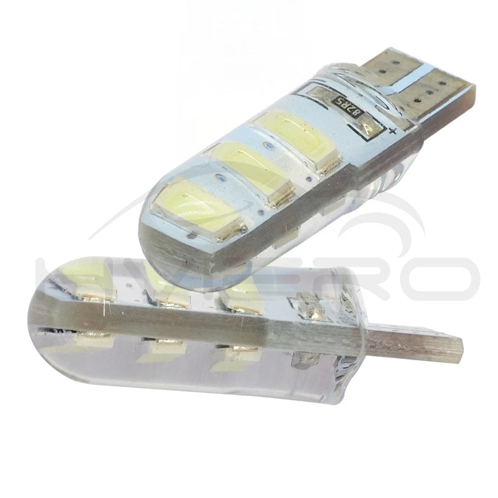 Hviero Car LED T10 510 W5W DC 12V Canbus 6SMD Silicone shell LED Tail Lights Bulb No Error Led Parking Fog light Auto Car Wedge Lamp