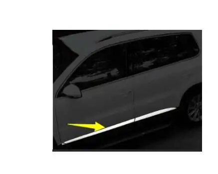 Для Volkswagen Tiguan Декоративная полоса, Tiguan световая полоса окна, 10-17 багажная стойка, ремонт - Цвет: Темно-серый