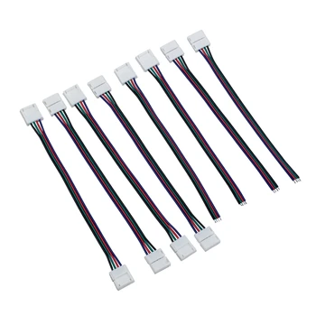

8 x Connector Cable Adapter For RGB LED SMD Strip Stripe Waterproof