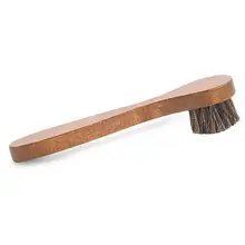 Handle Long Maple Brush Horse Hair Smooth Leather Shoes Special Cleaning Brush Shoes Brush Horse Hair