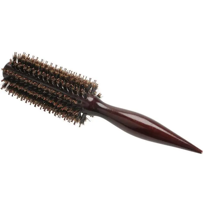 Hair Roller Comb Hair Brush Wood Handle Tail Oblique Row 116-14 Styling Straightening For Stylish Salon