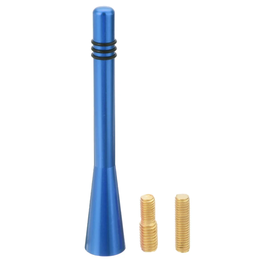 Mayitr 1pc 8cm Universal Car Short Stubby AM/FM Radio Radio Antenna Aerial + 2 Types Screw Bolts