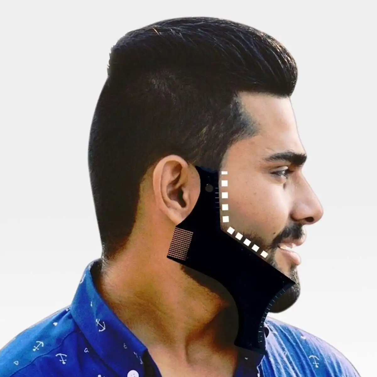 3Pcs/set Men's Beard Comb Brush Shaping Styling Template Comb Razor Scissors Home Travel Hair Kit Beauty Tool for Hair Beard