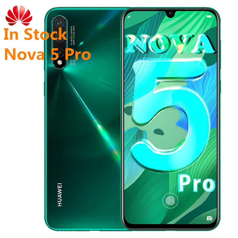 

New Original Huawei Nova 5 pro Smartphone 6.39" 2340x1080 Pixel multi touch curved screen USB Type-C Android 9.0 Mobile Phone