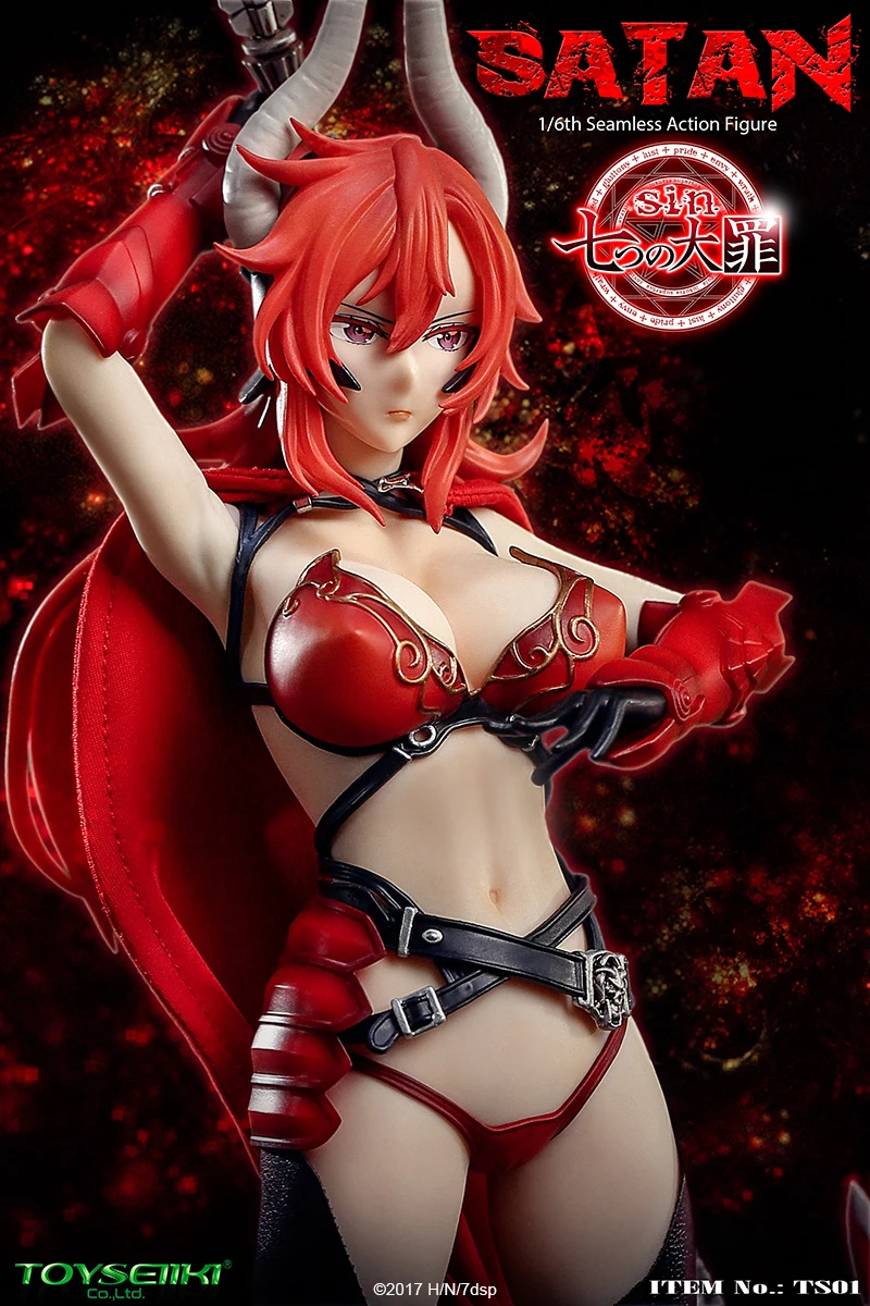 TOYSEIIKI TS01 масштаб 1/6 семь смертных грехов сатана фигурка Phicen TBLeague|Игровые фигурки и