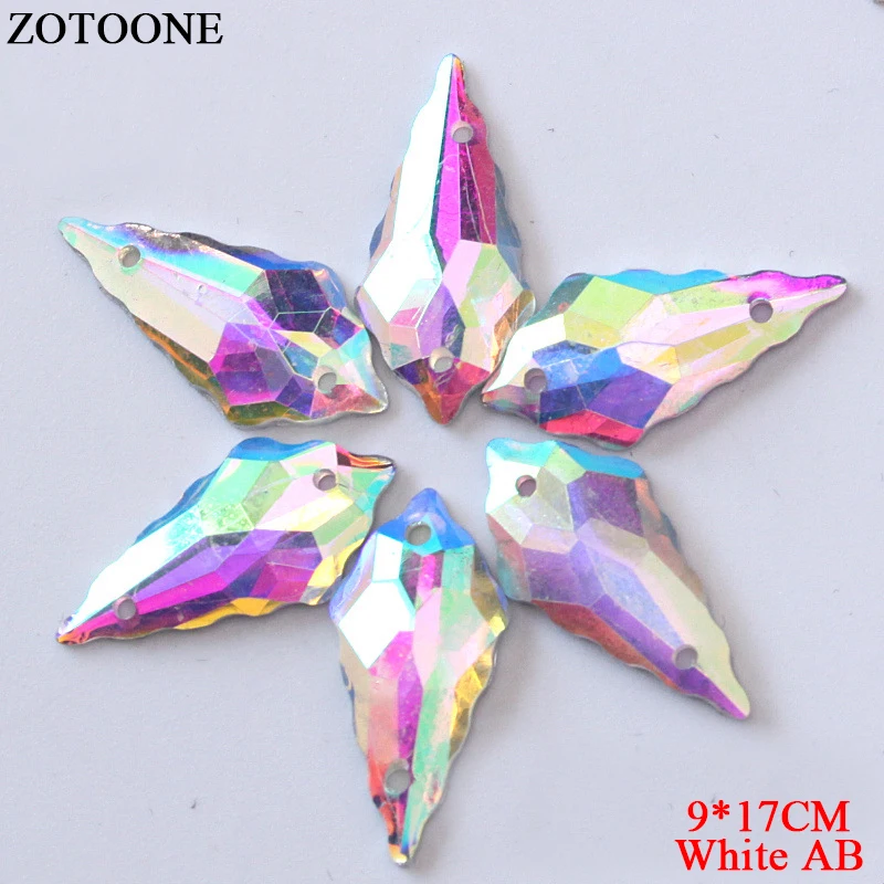 

ZOTOONE 50pcs/lots Drop Resin Rhinestones Sewn Flatback Glass Crystals Stones Rhinestone Sew on Strass for DIY Clothes Crafts G