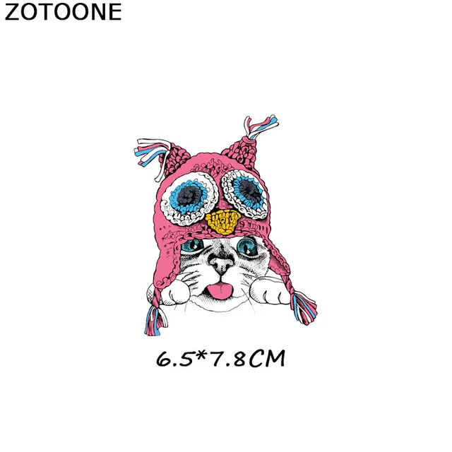 ZOTOONE Cute Cartoon Animal Patches Heat Transfer Iron on Patch for T-Shirt Children Gift DIY Clothes Stickers Heat Transfer G 1081