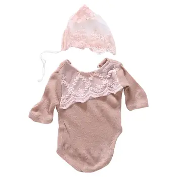 

2 Pcs/set New Cute Newborn Infants Baby Wrap Clothing Hat Outfits Newborn Photography Props Photo Accessories
