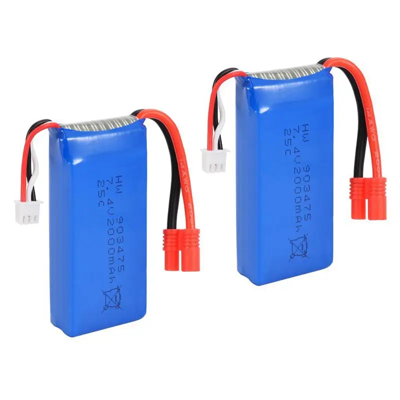 

2PCS 7.4V 25C 2000mAh R Plug Battery for Syma X8C X8W X8G Drone Quadcopter