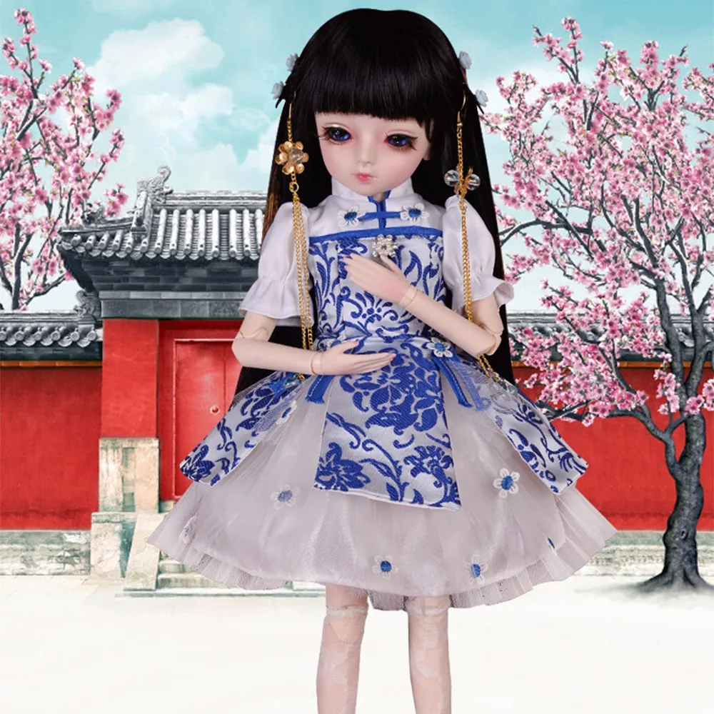 45 см BJD куклы с 100% платье ручной работы сделай сам макияж кукла сменные глаза