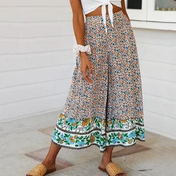 

High waist Printed Straight Leg Loose trousers for women 2020 Autumn Fashion casual pants women trousers long pants female