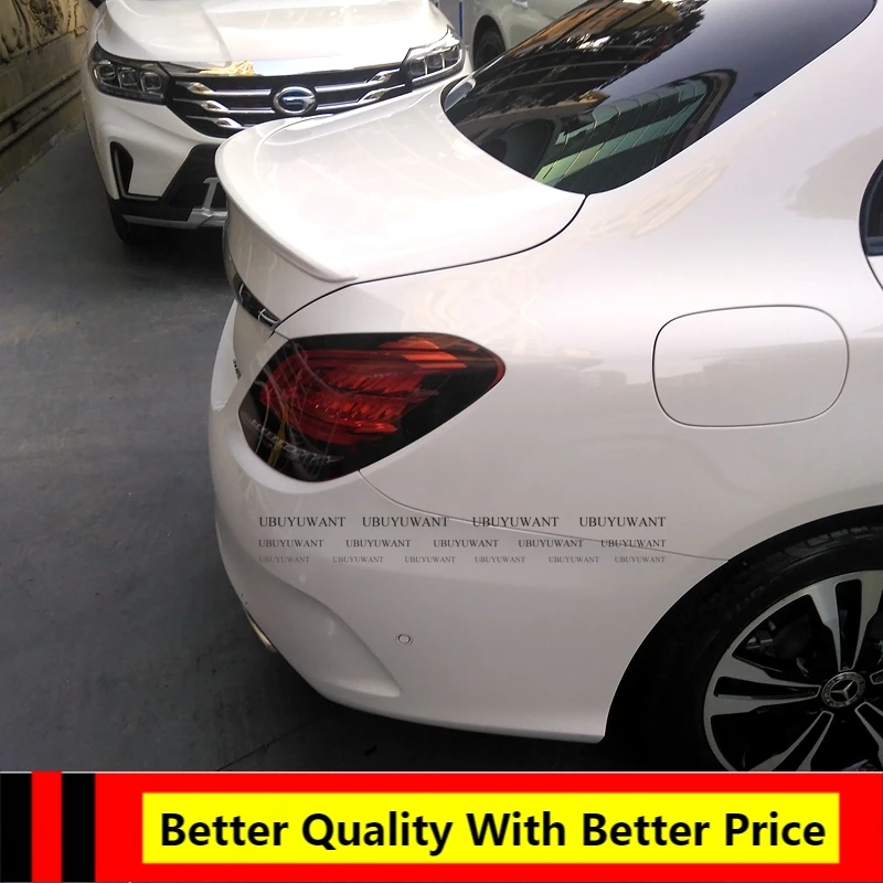 Для Mercedes Benz W205 C-class 2015 2016 2017 2018 2019 ABS праймер Цвет Внешний задний спойлер багажник