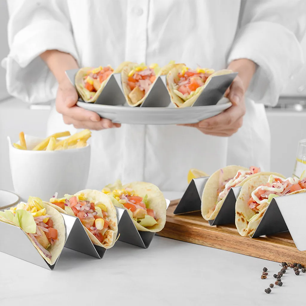 Волнистый держатель из нержавеющей стали Taco стойка с чашкой кухонные держатели