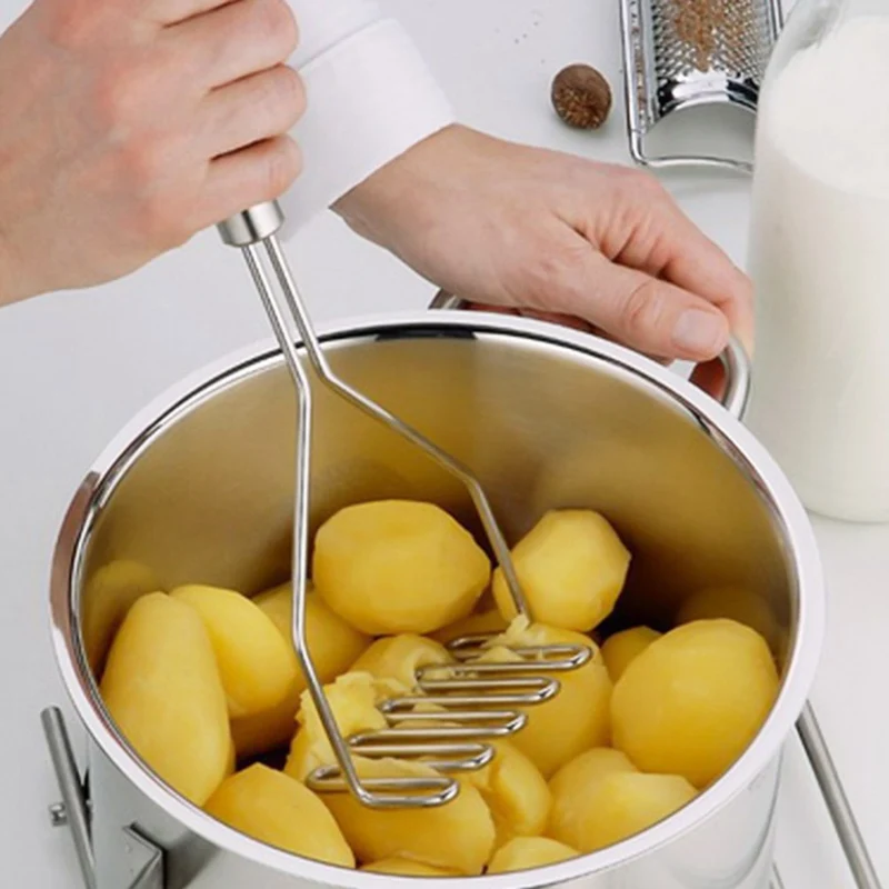 

2020 NEW Stainless Steel Wave Shape Potato Masher Tool Kitchen Bar potatoes crusher tool new kitchen Hot Sale For HomeDecor