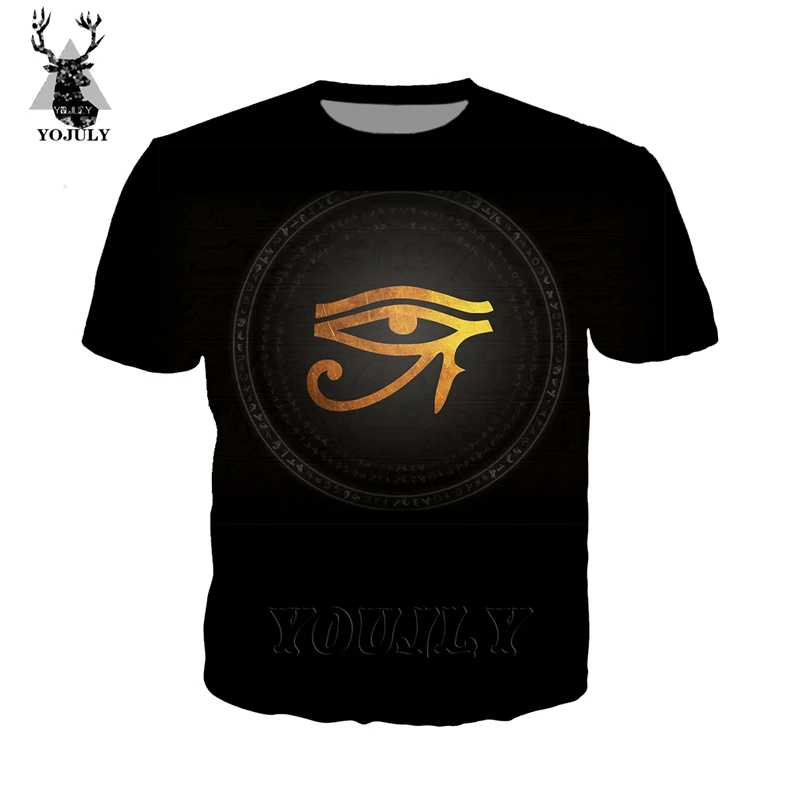 Футболка Egypt Horus eye, off white, мужская, удобная, 3d принт, аниме, harajuku, футболки, модные, унисекс, хип-хоп, с круглым вырезом, уличная одежда, топы, A96 - Цвет: 6