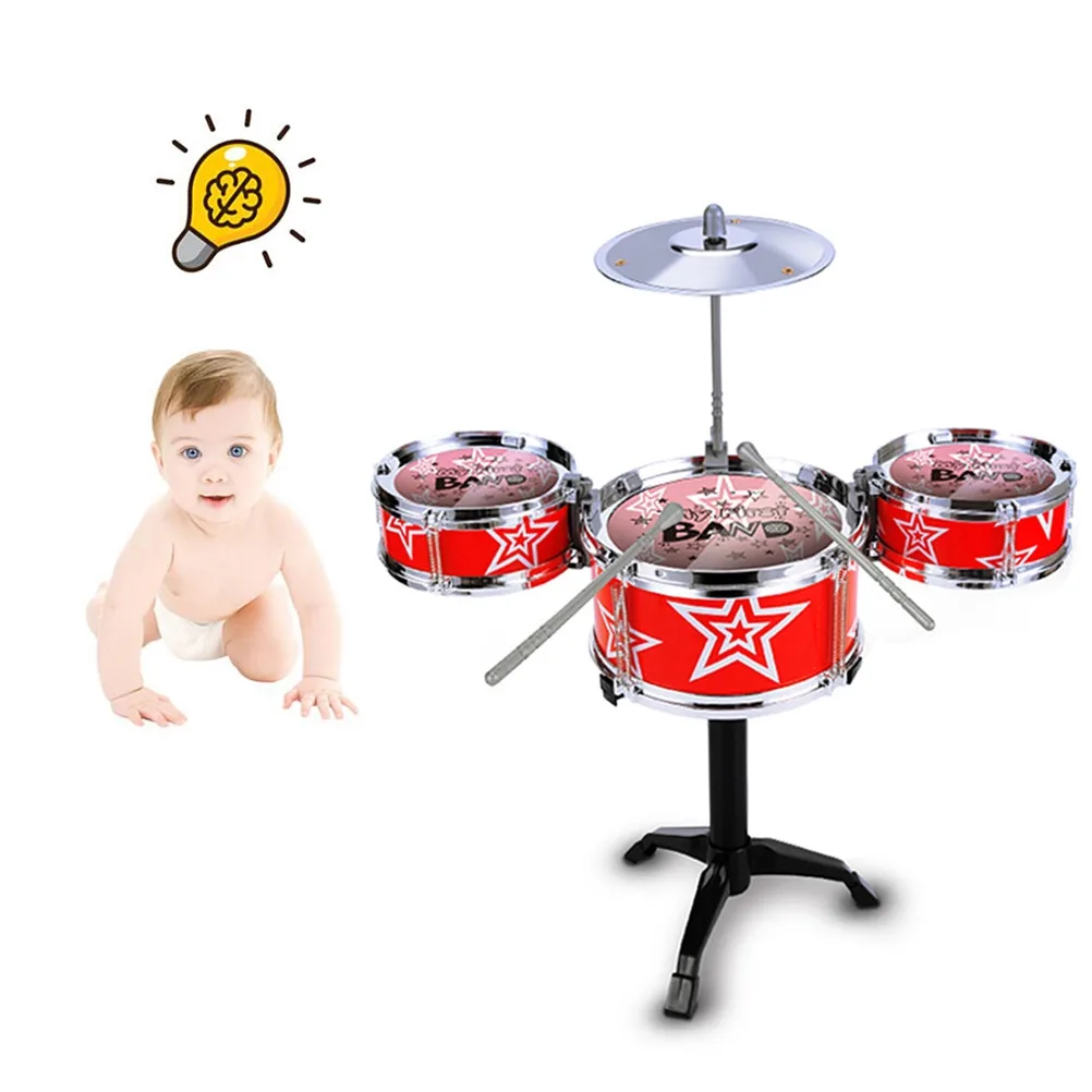 Фанни дети мини-инструмент барабан игрушка Дети Музыка ударная игрушка Моделирование Джаз барабанная установка Дети Раннее Образование