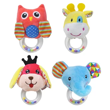 

Plush Baby Rattle Bell Montessori Development Sensory Toys Handbell