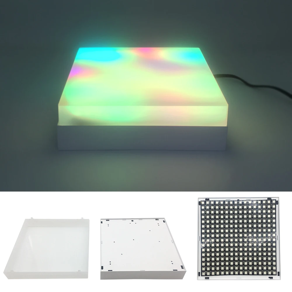 16x16 пикселей WS2812B цифровой гибкий светодиодный панельный светильник DIY GyverLamp индивидуально адресуемый 2812 16*16 пикселей 256 светодиодный s светодиодный матричный